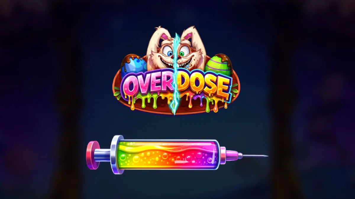 Tampilan visual slot Overdose dengan elemen fantasi dan permen