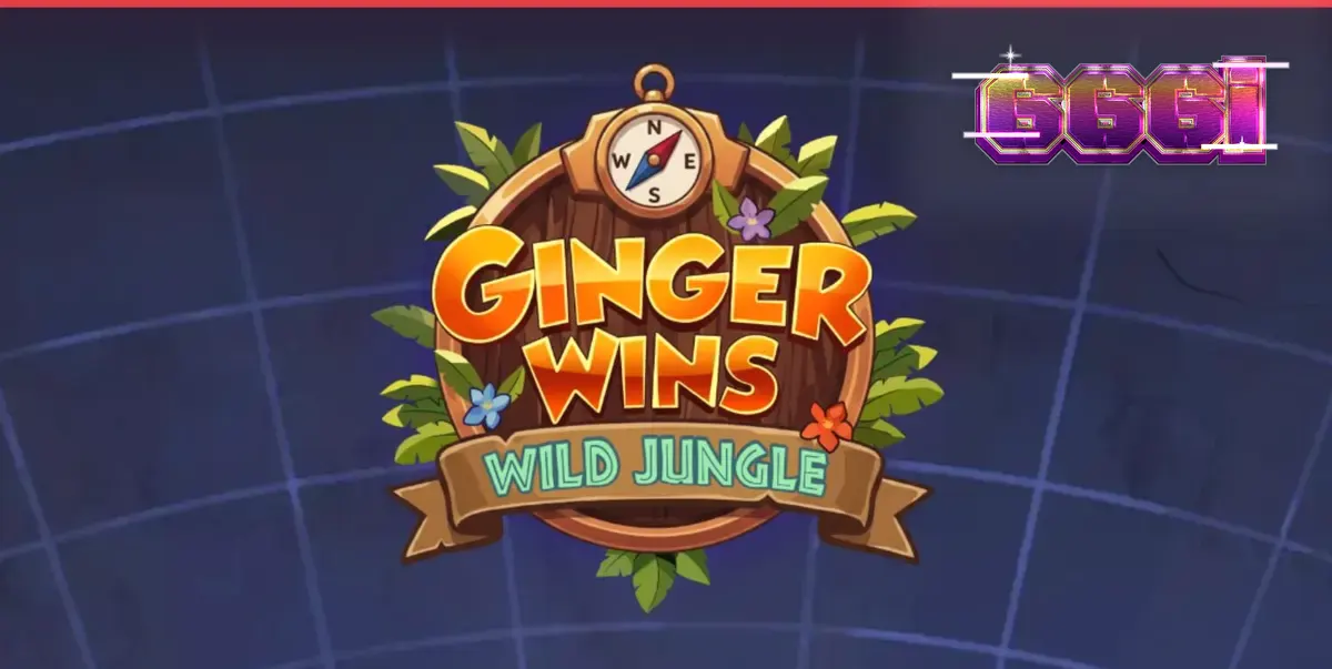 Pemandangan visual hutan tropis yang penuh warna dalam slot Ginger Wins Wild Jungle